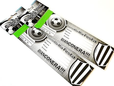 2 Blocchetti Da 20 Inviti Juventus Amazonit Giochi E