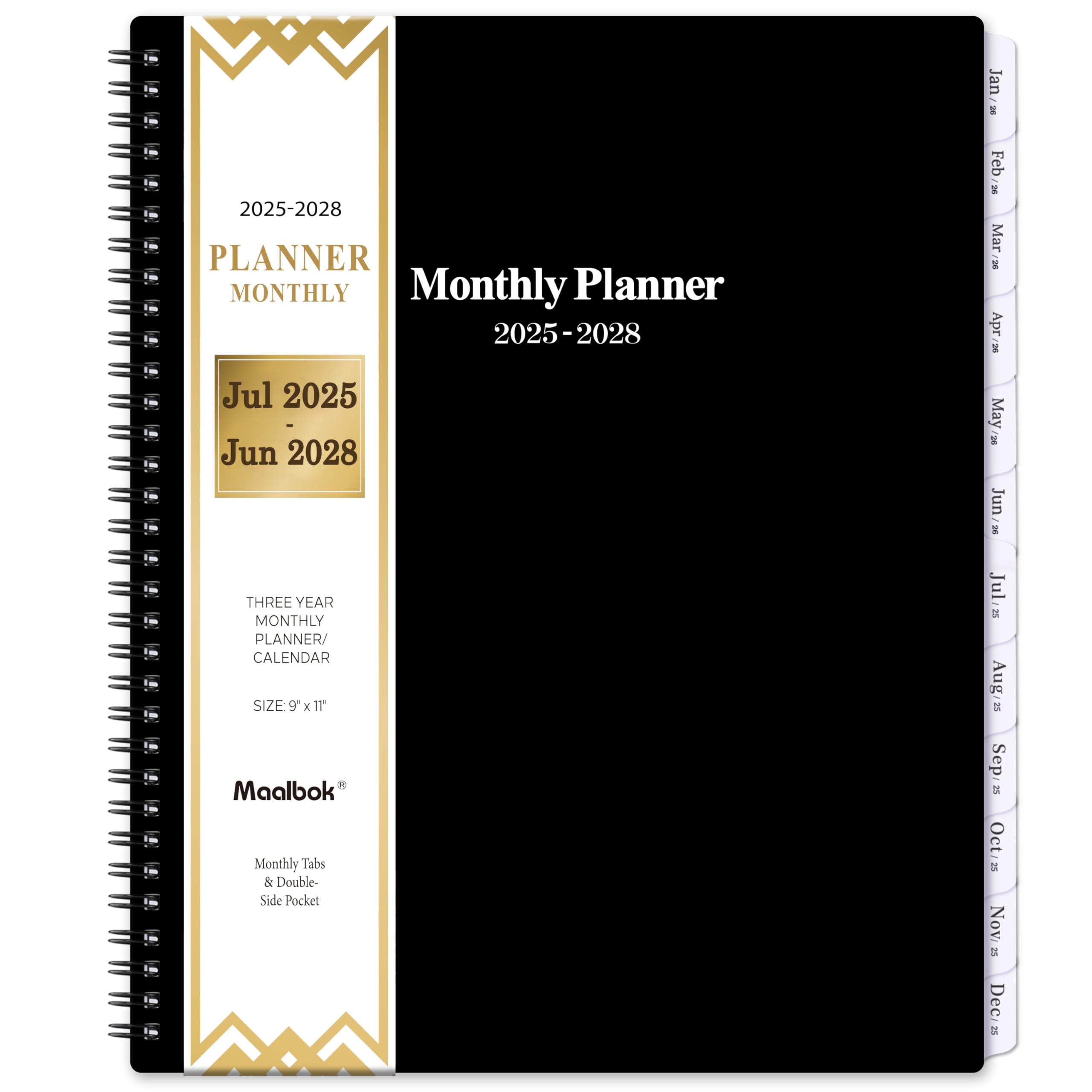 Photo 1 of 2025-2028 Monthly Planner/Calendar - July 2025 - June 2028, 3 Year Monthly Planner 2025-2028, 9'' x 11'', Calendar Planner with Colorful Tabs, Back Pocket, Holidays, Notes Pages
