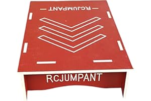 RCJUMPANT Skateboard & Bike Ramp,RC Car Ramp– Heavy-Duty BMX, Scooter – 3 Sizes, Portable, Non-Slip– Easy Assembly, No Tools Needed (Red, 35" L x 23.3 "W x 8.7" H)