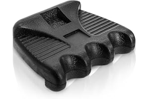 Eorbow 3 Holes Pool Cue Holder, Portable Weighted Pool Stick Holder, Non-slip Cue Rest for Table, Mini Billiard Cue Rack with Chalk Holder