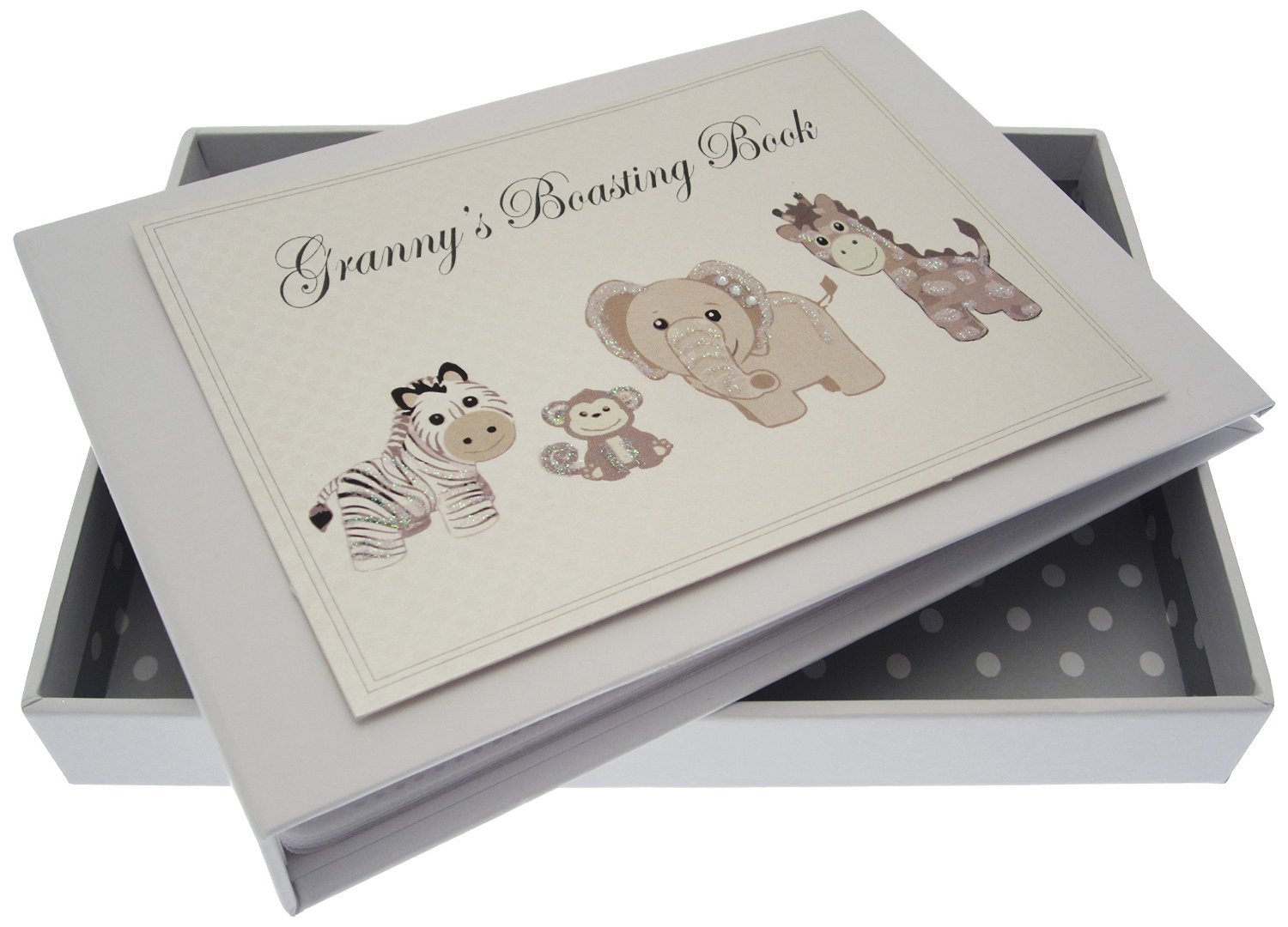 White Cotton Cards Granny's Boasting Book Silver Toys Tiny Album