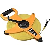 Land Open Reel Fiberglass Tape Measure - 300FT/100M by 1/2-Inch, Inch/Metric Scale, Heavy Duty Tape for Runway and Engineer S