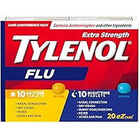 TYLENOL Extra Strength Flu eZ Tabs, Relieves Flu symptoms, Daytime, 20ct