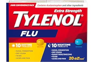 TYLENOL Extra Strength Flu eZ Tabs, Relieves Flu symptoms, Daytime, 20ct