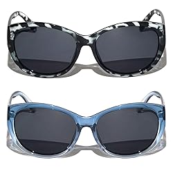 V.W.E. 2 Pairs Women Outdoor Reading Sunglasses