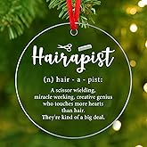 Salon Ornaments Gifts 2025 - Christmas Ornament Gifts for Hairdresser, Hairstylist, Women, Female - Unique Funny Best Hairstylist Gift for Christmas Tree Ornaments - Hairdresser Decoration Gift