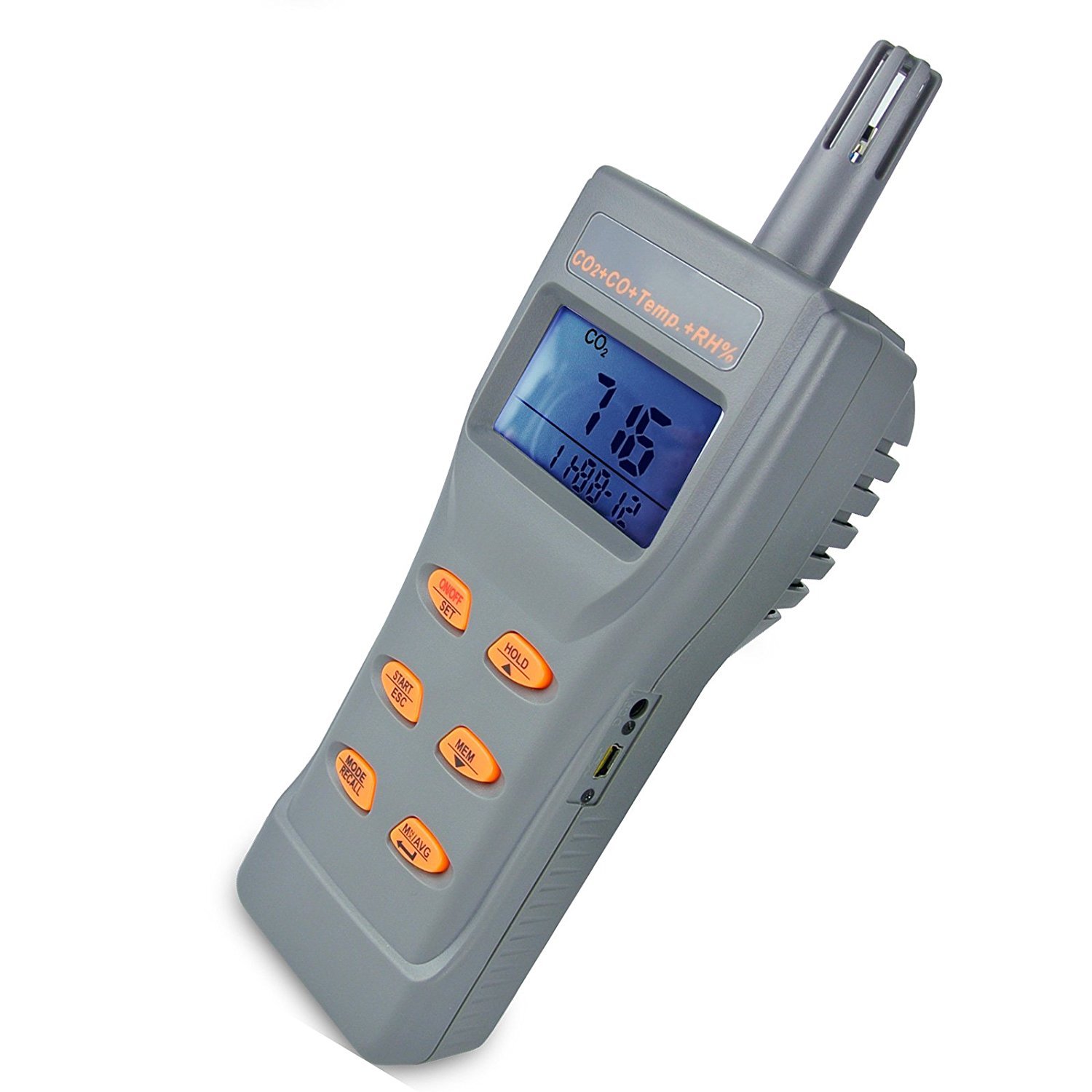 AZ Instruments Digital CO2 RH Humidity Temperature Data Logger Monitor