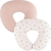 MairMore 2-Pack Muslin Nursing Pillow Covers, Breathable 100% Cotton Breastfeeding Pillow Slipcovers for Standard Nursing Pillows, Soft Covers for Baby Girls and Boys with Zipper