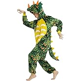 ABENCA Adult Triceratops Dinosaur Onesie Costume Women Pajamas for Men Cartoon One Piece Animal Halloween Christmas Cosplay