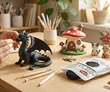 BOHS Black Modeling Foam Clay 1.1 Lbs Air Dry Squishy Soft Craft Clay view 4