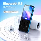 AGPTEK 64GB MP3 Player Bluetooth 5.3 2.4in TFT Screen HiFi Music FM Radio view 2