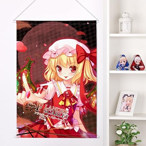 Amazon フ ンドール スカーレット 尚萌オリジナル作品 アニメグッズ 掛け軸 タペストリー 60x90cm ピーチスキン アニメ 萌えグッズ 通販