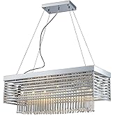 Elk 30020/12 Cortina 12-Light Chandelier, Polished Chrome Finish, 11" x 30" x 10"