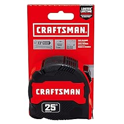 CRAFTSMAN 25-Ft Tape Measure with Fraction