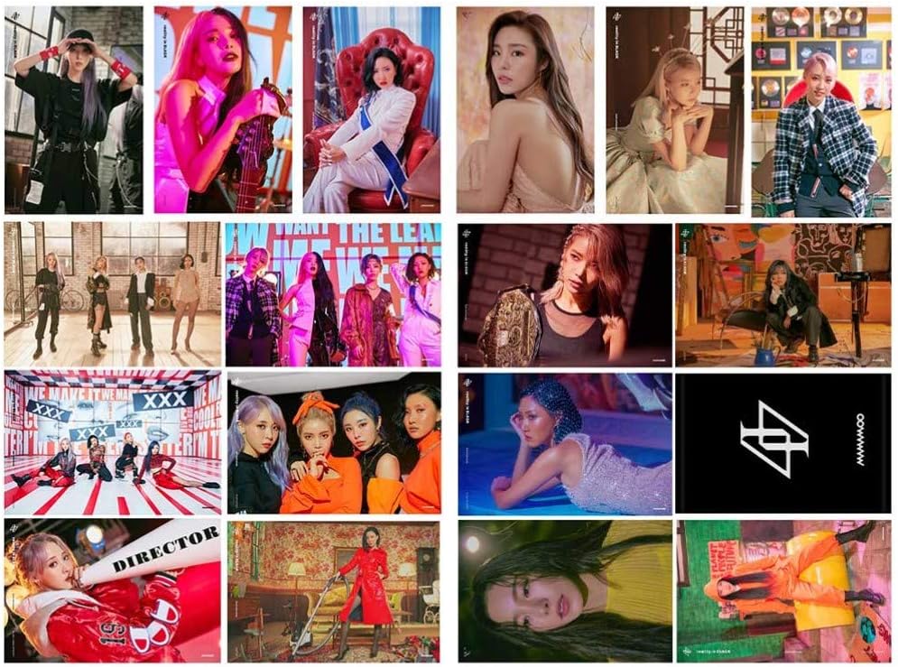 Letitia Attractive Kpop MAMAMOO Album Reality in BLACK Mini Lomo Photo Cards Set Fan Goods 18pcs(None A)