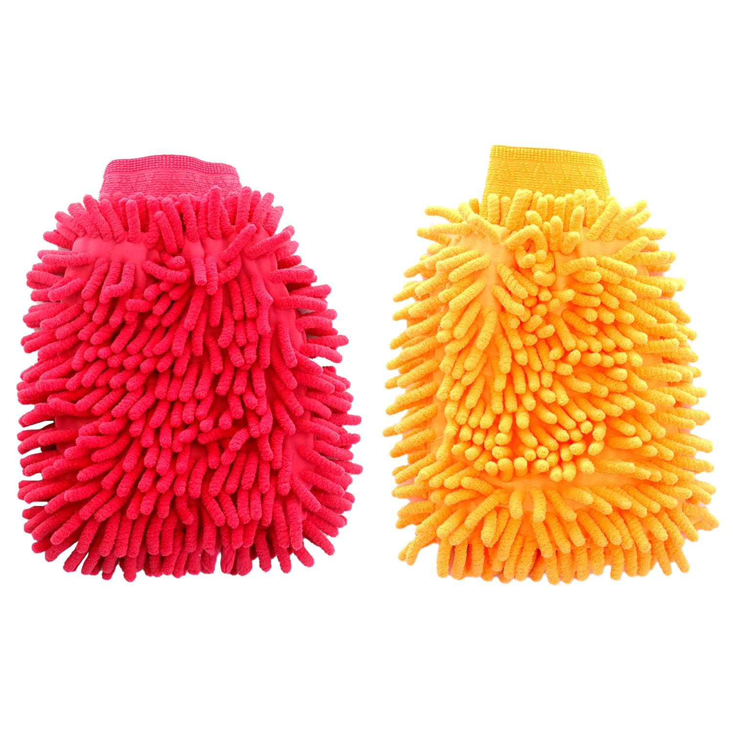 HAICN 2Pcs Chenille Microfiber Dog Towel Mitt Pet Grooming Glove Gentle Dog Bathing Scrubber Gloves Super Absorbent Washable for Small Medium and Large Cats Dogs