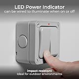 BG Electrical Outdoor Double Switch Nexus Storm 20A IP66 WP42 Grey view 4