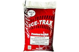 PARTNERS BRAND Premium Ice Melt, Blue (50 lb Bag) – Fast-Acting, Industrial-Grade Ice Melter for Sidewalks, Driveways & Parking Lots, Melts to -10°F, Concrete Safe, Non-Greasy, Slip-Free Formula