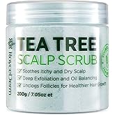 Roycederm Tea Tree Scalp Scrub – Pre-Shampoo Exfoliating Treatment for Dry, Flaky Scalp – Deep Cleansing, Refreshing & Balancing Formula for Healthy-Looking Hair