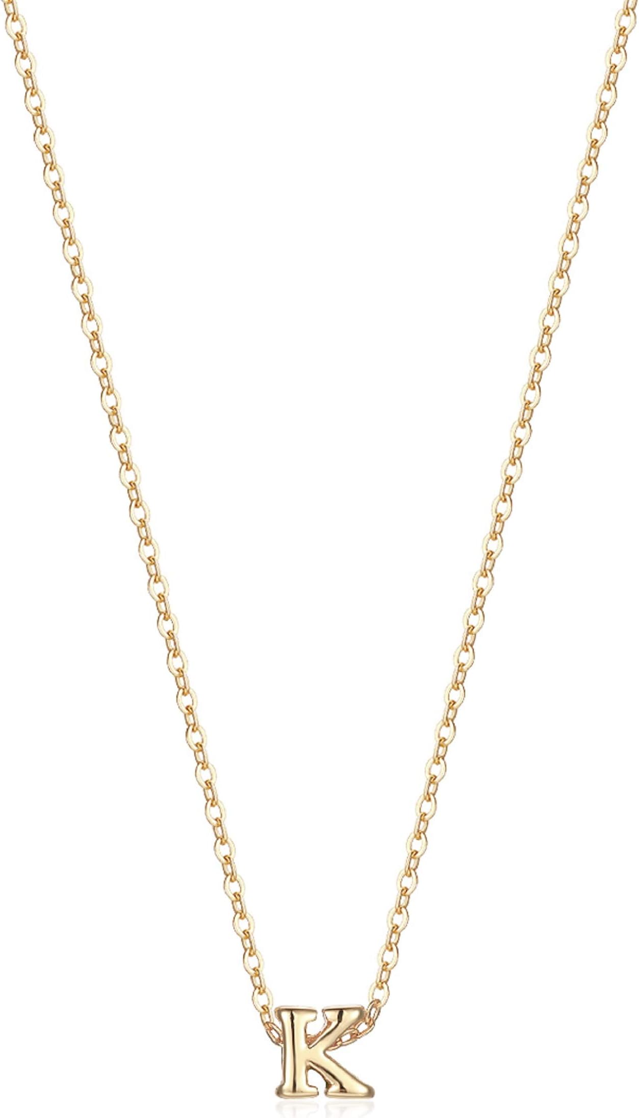 Initial Necklace,14K Gold Plated Personalized Letter Statement Dainty Necklace,Alphabet Letter Pendant Necklace for Women Necklace Jewelry