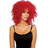 Costume Culture Women's Coolness Wig, Neon Red, One Size