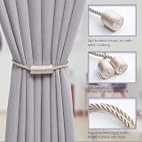 Pretty Jolly 2 Pack Magnetic Curtain Tiebacks 16 Inch Beige view 3