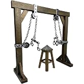1/12 Scale Judas Cradle Medieval Torture Device Model Action Figure Props | Dungeon Interrogation Chair Diorama Prop for 6&Prime; Action Figures, Gothic Horror Collectible Display with Adjustable Chains