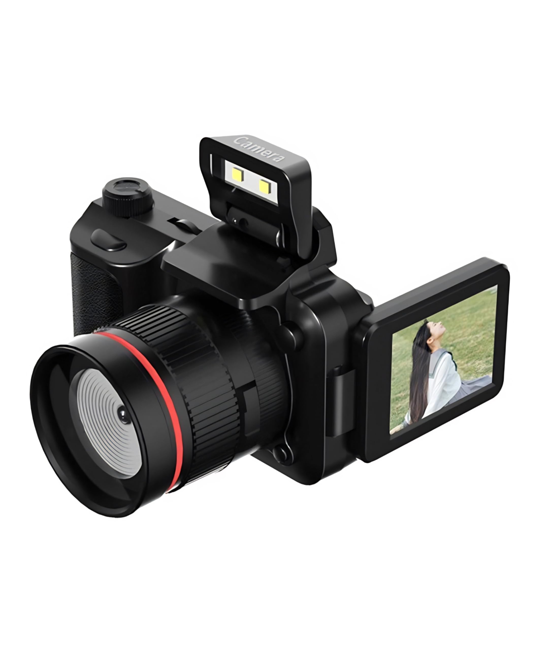 4K Vlogging Camera for Youtube, 2.2in Flip Screen 50MP HD Digital Camera for Photography with Fill Light, 16X Digital Zoom Camcorders Video Camera Travel Camera for Beginners