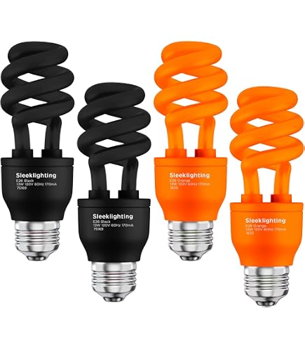 Lumenivo 13W CFL Blacklight Bulb – Spiral E26 Base, 2-Pack, 120V – Glow Effect For Parties, Halloween & Decor