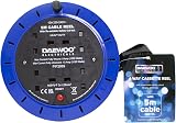 Daewoo Extension Reel Cassette Reel 4 Gang 5 Metre Black Blue