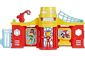 HASBRO Spidey and his Amazing Friends Stark Tower Playset, Includes 4-Inch Iron Man Action Figure, Marvel Super Hero Toys for Kids 3 and Up