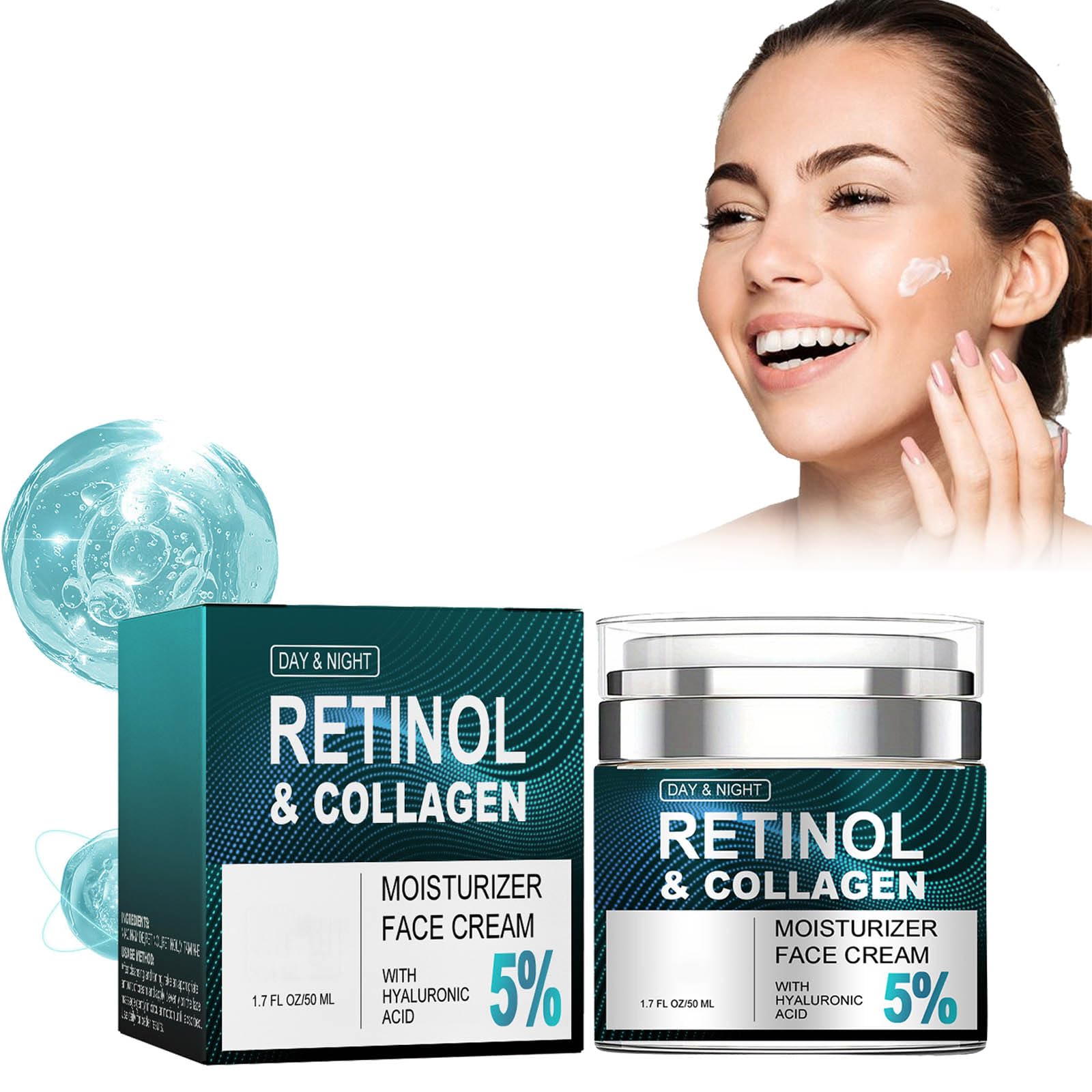 Retinol Moisturizer, Anti-Aging Face Cream, Natural Anti Aging Retinol Moisturizer, Anti-Wrinkle Night and Day Cream with Retinol for Men and Women Cream