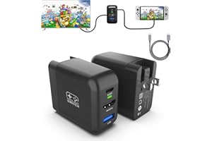 Switch Dock Charger for Nintendo Switch, Mirabox 30W Portable TV Docking Station for Nintendo Switch with 4K@60Hz HDMI/USB2.0/PD USB-C Fast Charging Ports, Full-Featured USB-C to USB-C Cable included