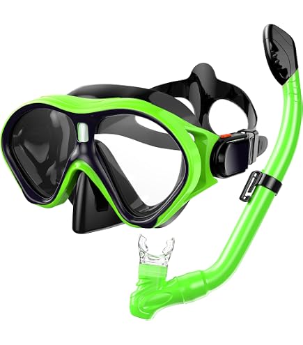 Masque Snorkeling Adulte 180° – Tuba Dry Top – Verre Trempé Anti-Buée – Ensemble Plongée