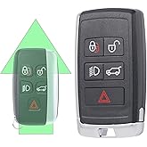 SUPALAND Smart Key Fob Shell Replacement Fits for Land Rover Range Rover Sport Evoque Discovery LR2 LR4 Jaguar XJ XE XF XK F Type F PACE 2010-2019 Keyless Entry Remote Control Pad Cover Updated