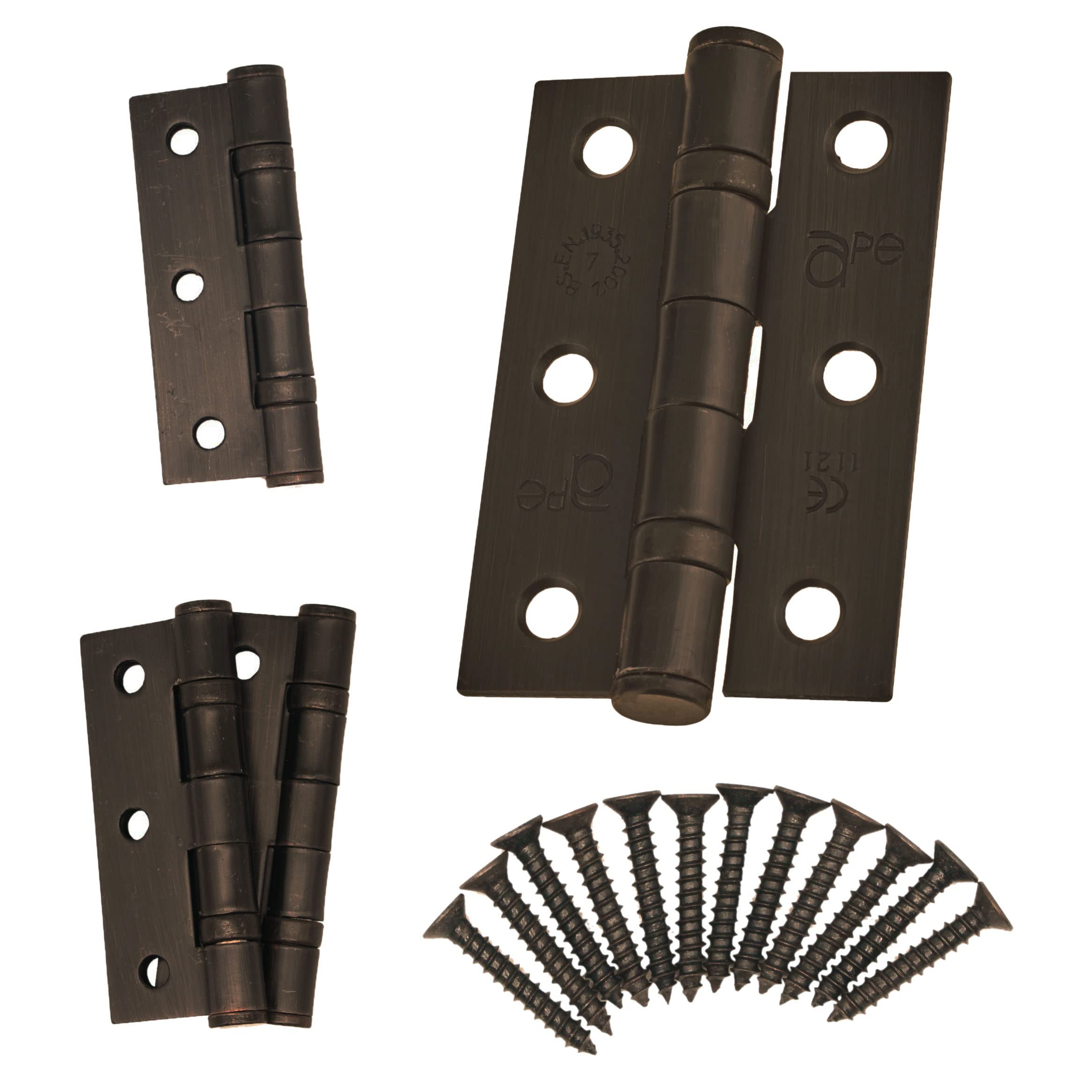 Door Hinge 3" / 76mm Dark Bronze Ball Bearing Washer CE Grade 7 for Fire Door 2 Pair