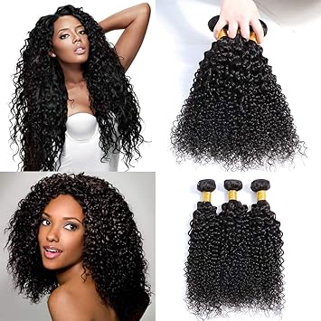 Amazon Com Selina 3 Bundles Kinky Curly Brazilian Curly Hair