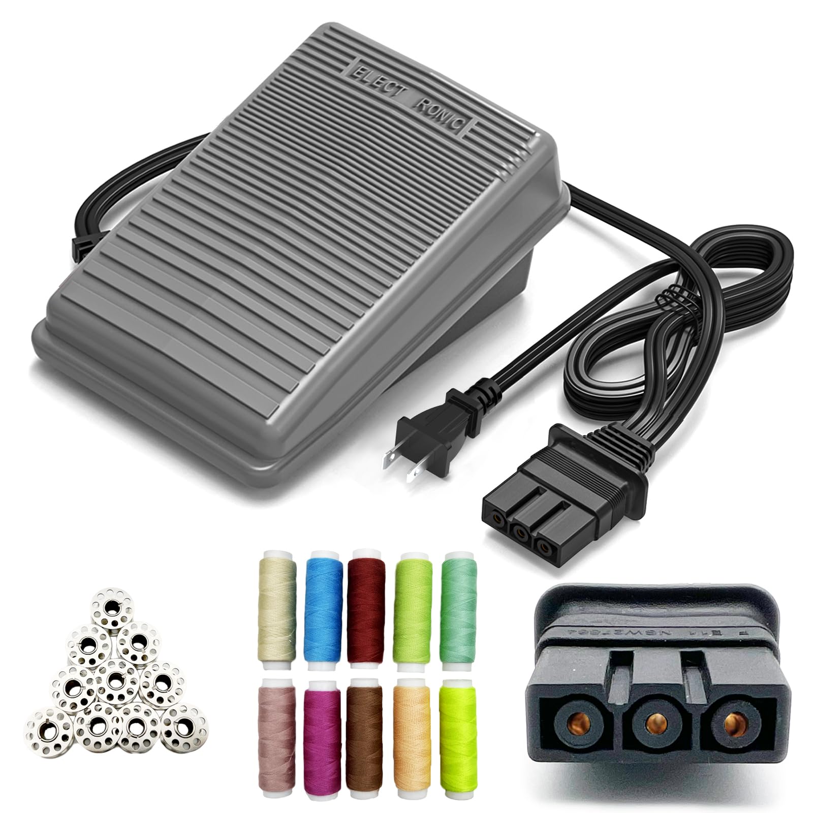 Photo 1 of ***ONLY THE PEDAL***
Brother Sewing Machine Pedal and Power Cord Replacement, Compatible with Brother #J00360051 1034D 1634D KD1902 LS1217 LS2125 LX2500 LX3014 LX3125 LX3817 VX1120 XM2701 XL2600i XL5130 XR65 XR3774 JX2517
