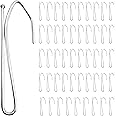 50 Pcs Curtain Drapery Hooks of Heavy Duty 2.68in Metal Pinch Pleat for Window,Door,Shower,Living Room,RV