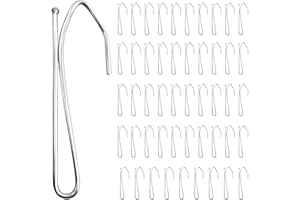 LAIPART 50 Pcs Curtain Drapery Hooks of Heavy Duty 2.68in Metal Pinch Pleat for Window,Door,Shower,Living Room,RV