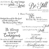 BBTO Bible Verse Wall Stickers Inspirational Quote Wall Decals Religious Motivational Scripture Sticker Peel and Stick for Bedroom Living Room Office Bathroom(Be Still)