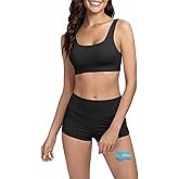 Beautikini Period Swimwear Sporty Bikini Sets Two Piece Menstrual Swimsuits Leakproof Bathing Suit for Teen Girls