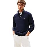 Tommy Hilfiger Mens Lightweight Pullover Quarter Zip Sweater