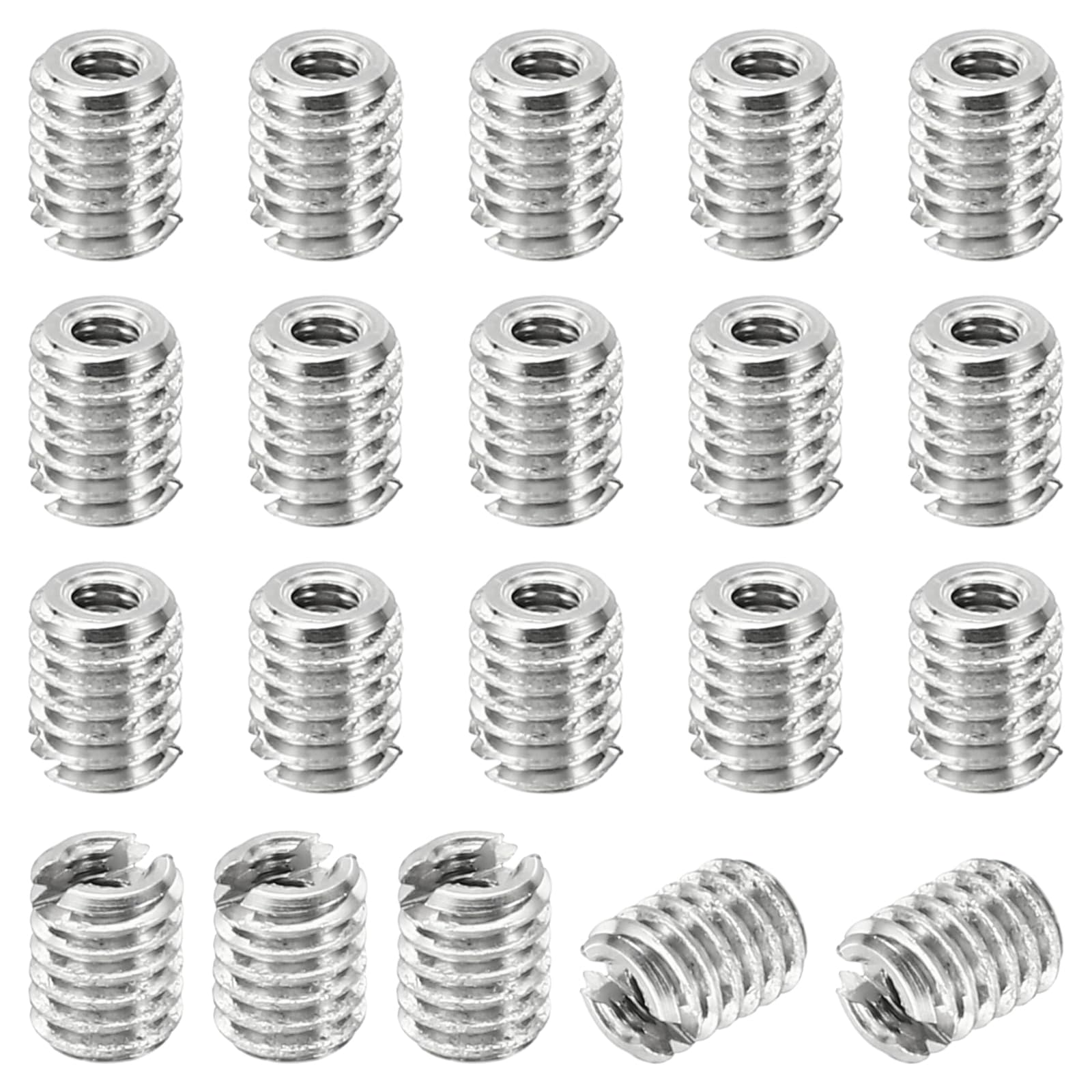 PATIKIL Thread Adapters Sleeve Reducing Nut, 20 Pcs M4x0.7 Male to M2x0.4 Female Repairing Insert Nut Screw Reducer Stainless Steel Fastener 5mm