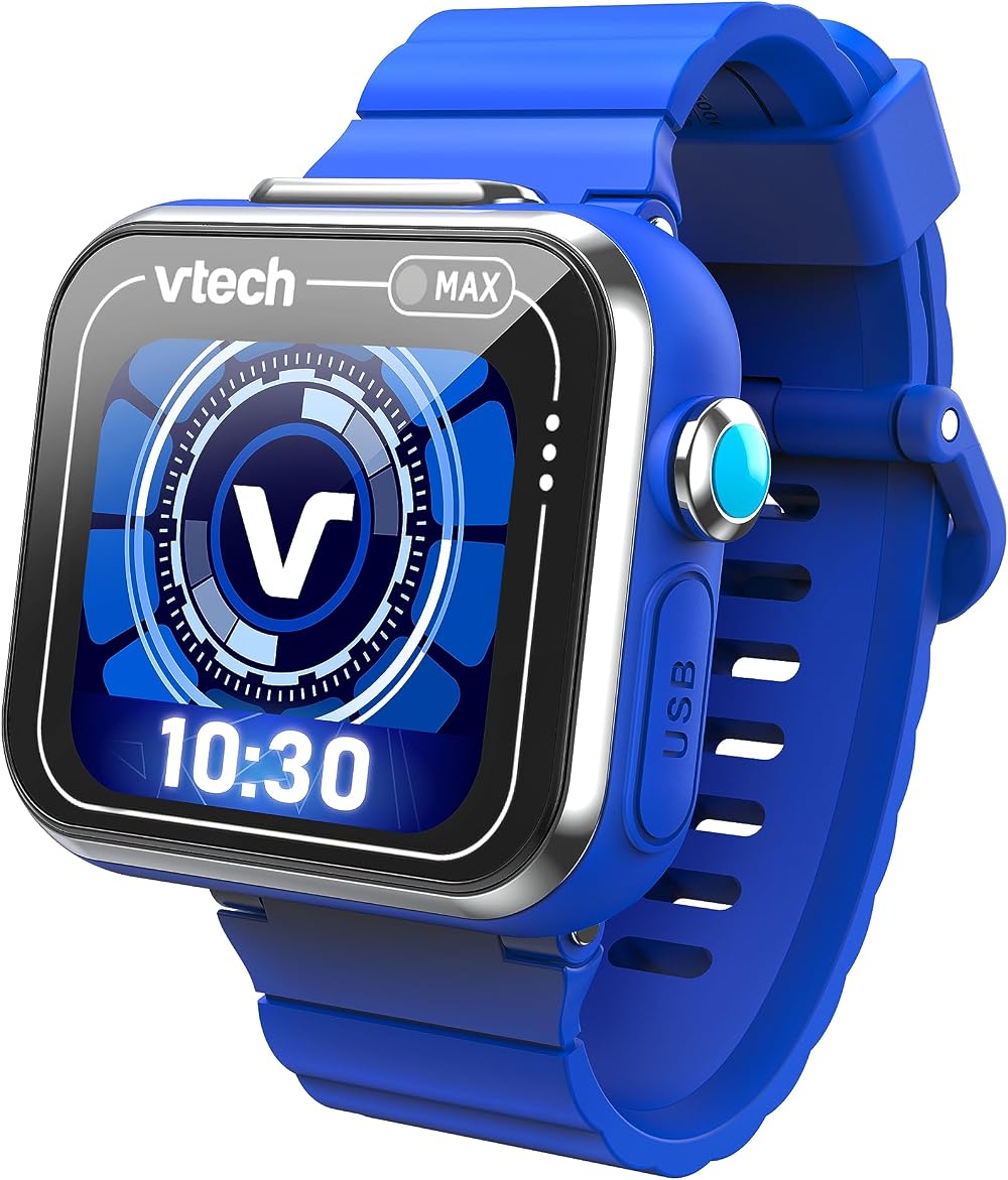 VTech KidiZoom Smart Watch Max Kids Dual Camera Games Pedometer Blue 4-7+ Years