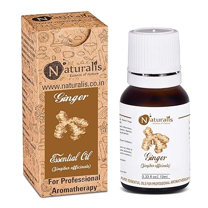 Naturalis Essence of Nature Ginger Essential Oil 100% Pure, Natural & Undiluted Therapeutic Grade for Hair Growth & Skin Care - 10ml