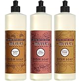 Mrs. MEYER'S CLEAN DAY Liquid Dish Soap 3 Pack Variety, Acorn Spice, Apple Cider, Fall Leaves, 16 OZ Each, 1 CT