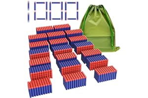SOYEE Coodoo Compatible Darts 1000 PCS Refill Pack Bullets for Nerf N-Strike Elite Series Blasters Toy Gun - Blue with Storage Bag