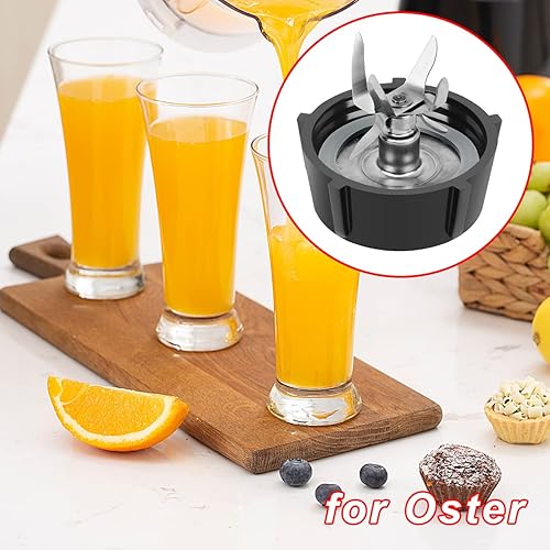 Blender Blade for Oster Osterizer with Two Rubber O Ring Seal