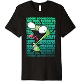 Nickelodeon Invader Zim GIR DOOM REPEATING Men's T-Shirt - Black, 4X-Large Tall - View #4